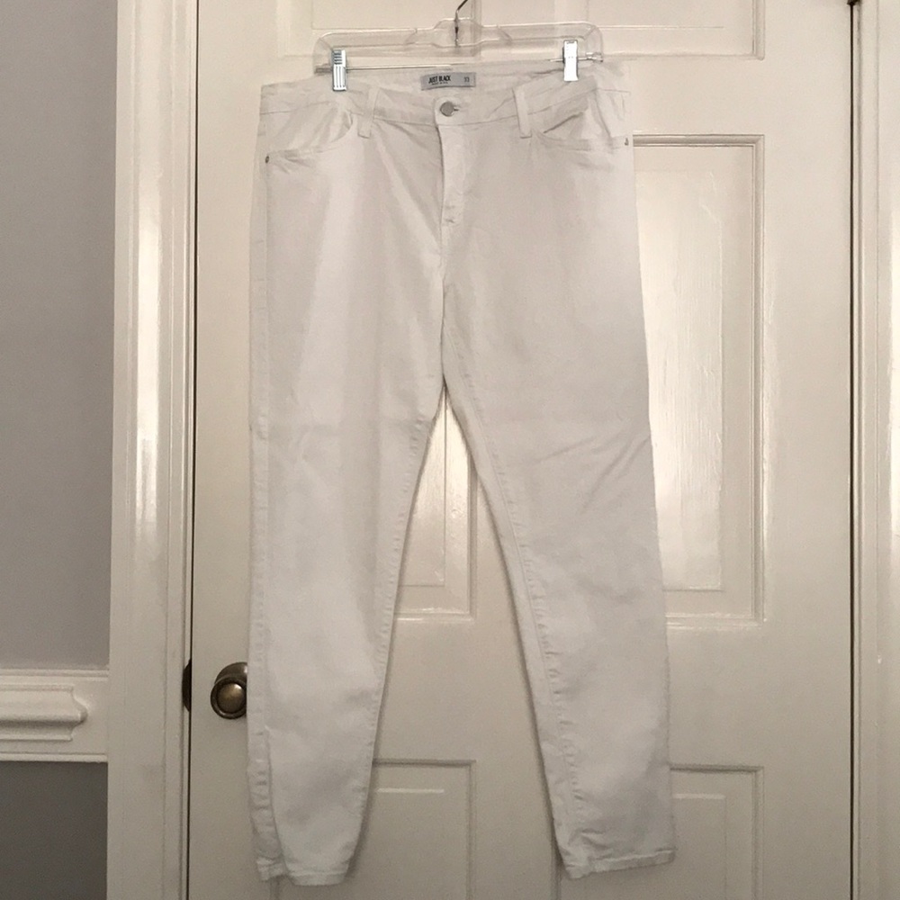 Just Black White Skinny Jeans Size 33